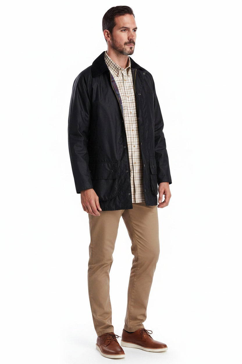 Mens Wax Jacket - Black