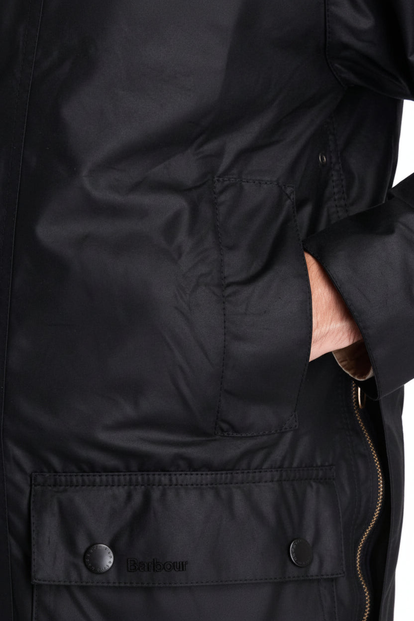 Mens Wax Jacket - Black