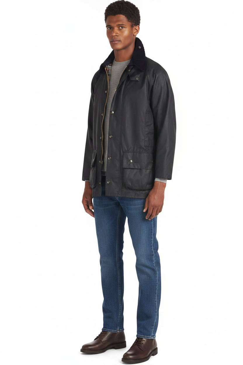Mens Wax Jacket - Navy