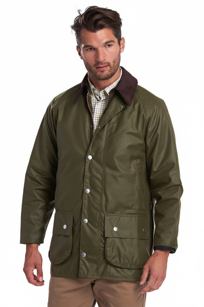 Mens Wax Jacket - Sage