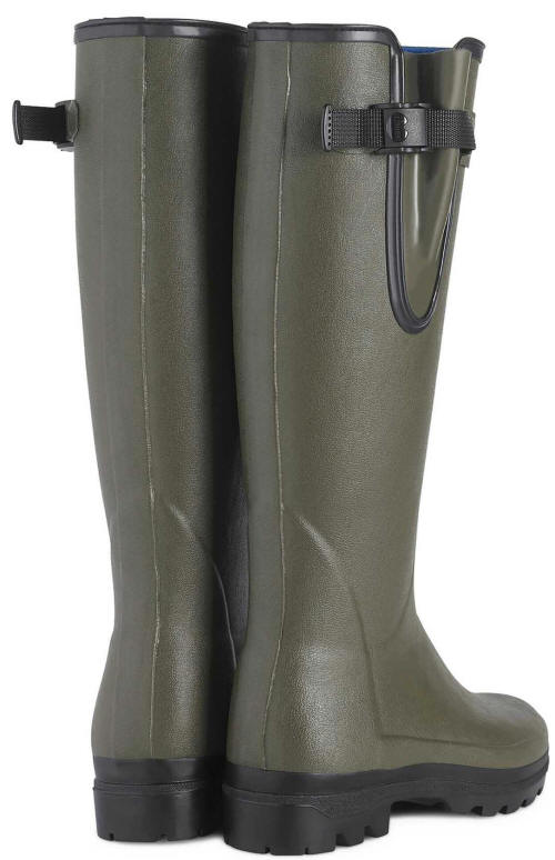 Mens Neoprene Lined Wellington Boot - Dark Green 7100