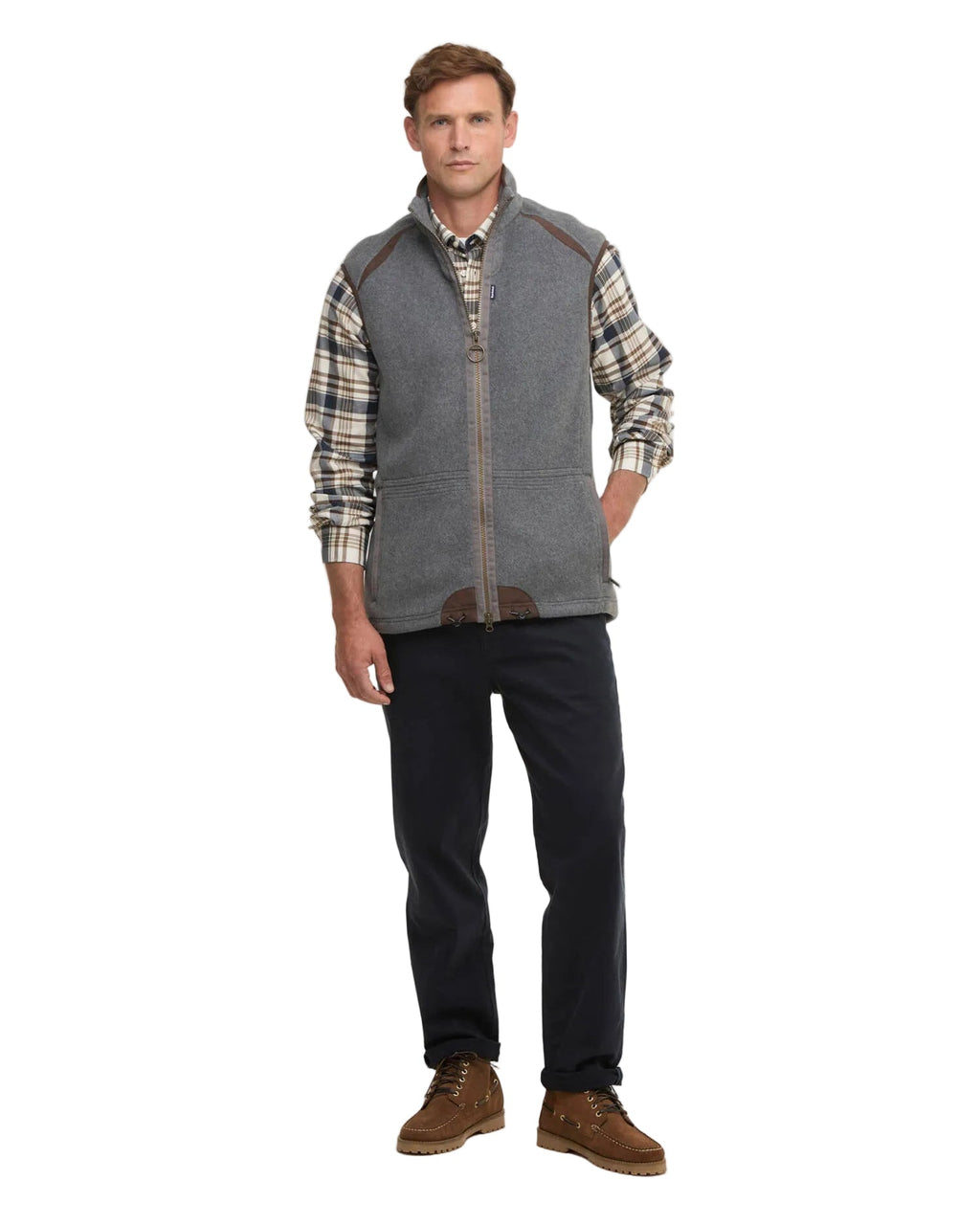 Mens Fleece Gilet - Dark Grey Marl