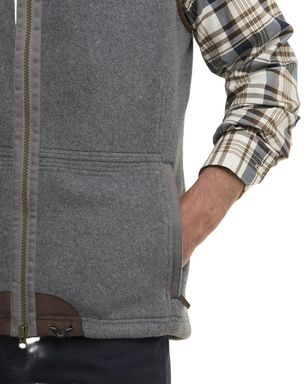 Mens Fleece Gilet - Dark Grey Marl