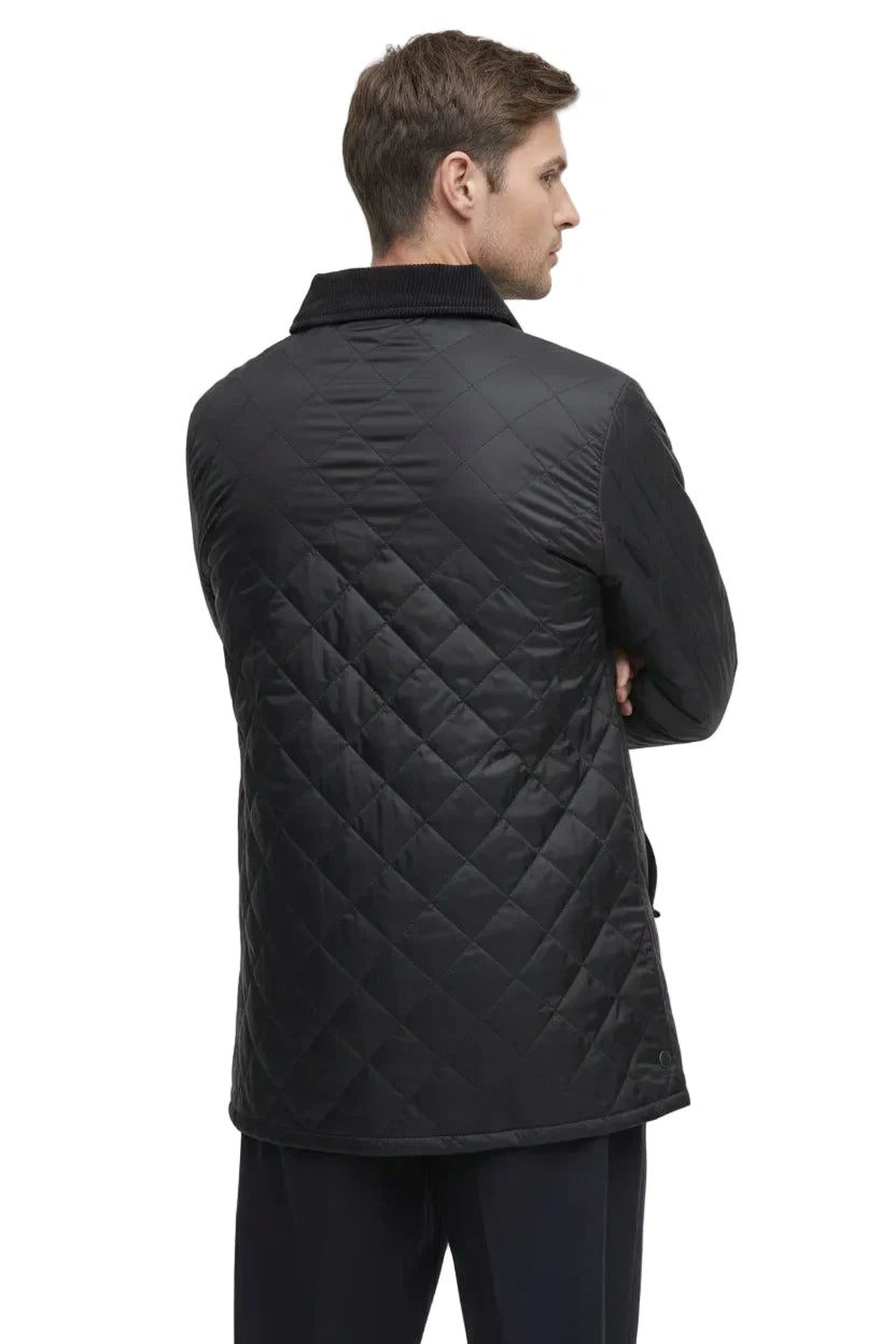 Mens Quilted Jacket - Black