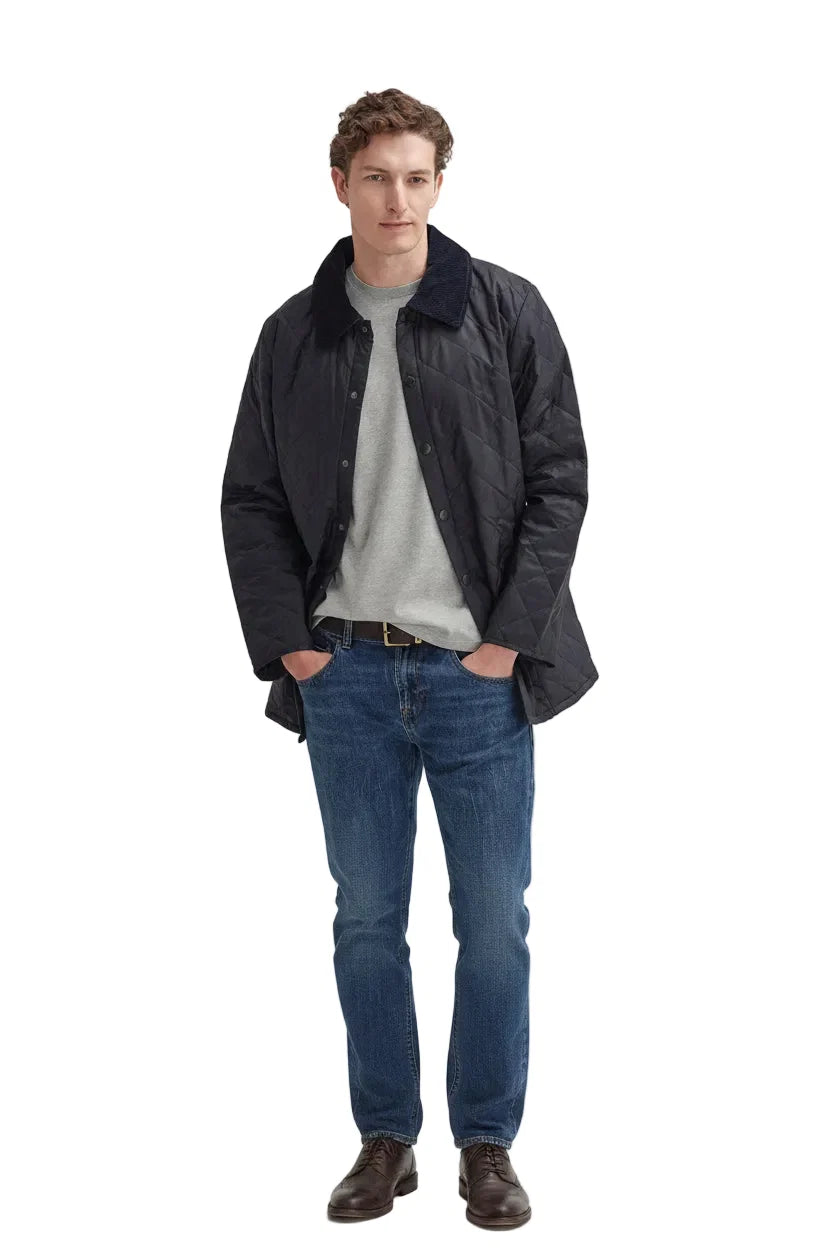 Mens Quilted Jacket - Navy