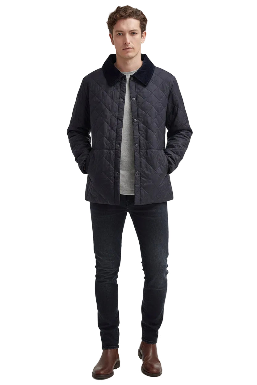 Mens Quilted Jacket - Navy