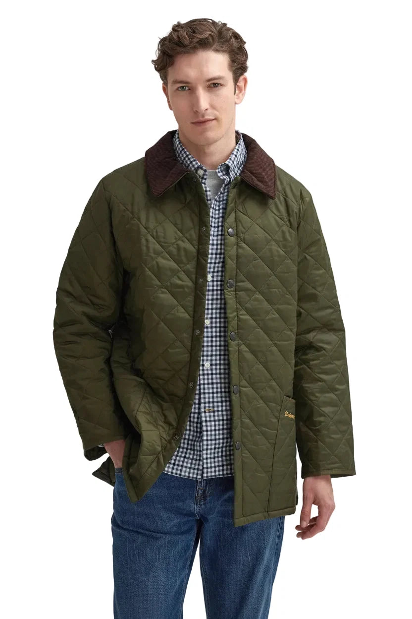 Mens Quilted Jacket - Olive