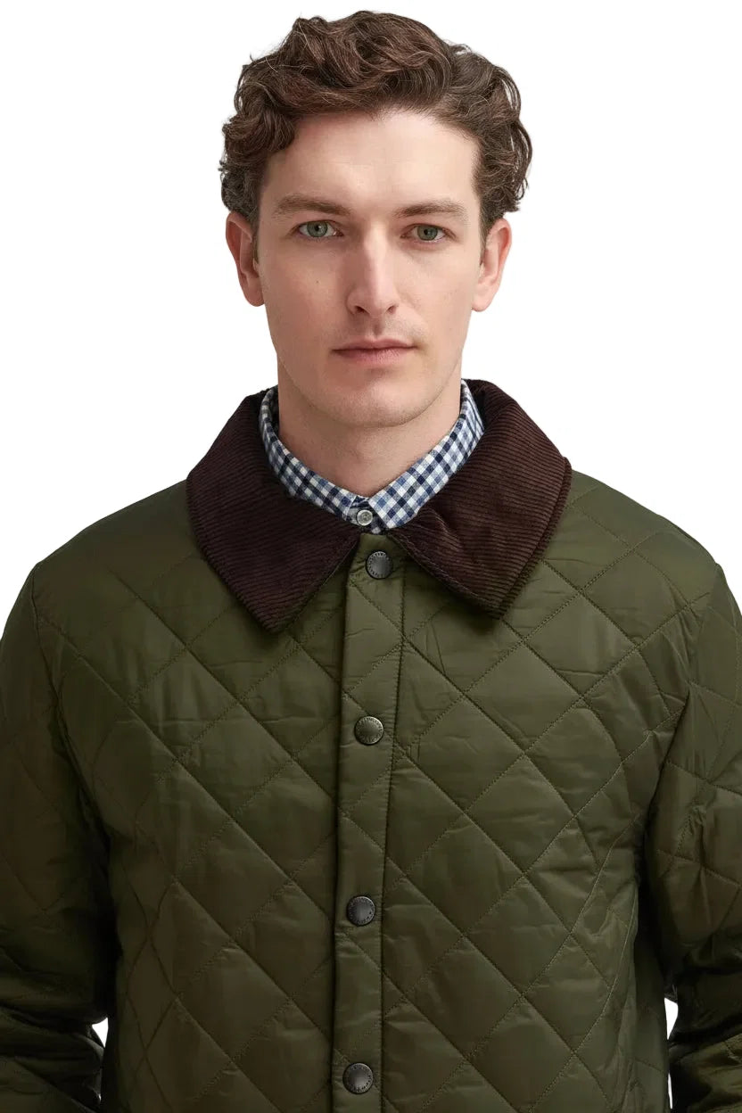 Mens Quilted Jacket - Olive