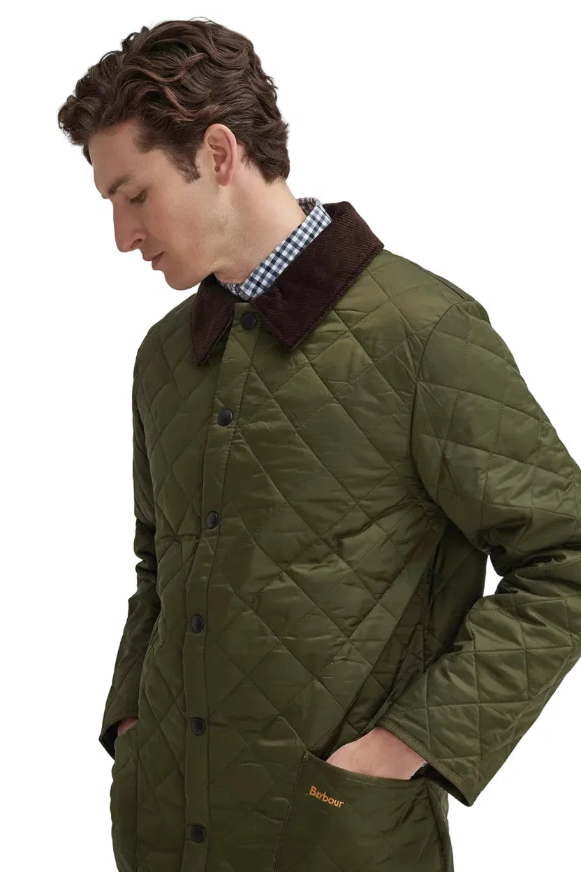 Mens Quilted Jacket - Olive