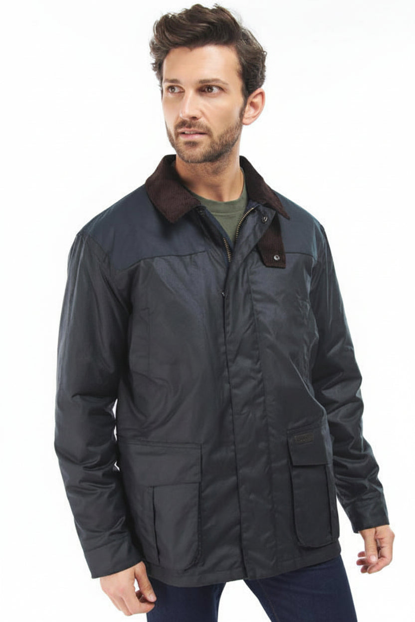 Mens Wax Jacket - Navy