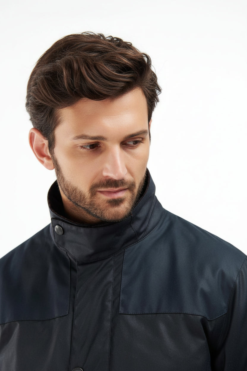Mens Wax Jacket - Navy