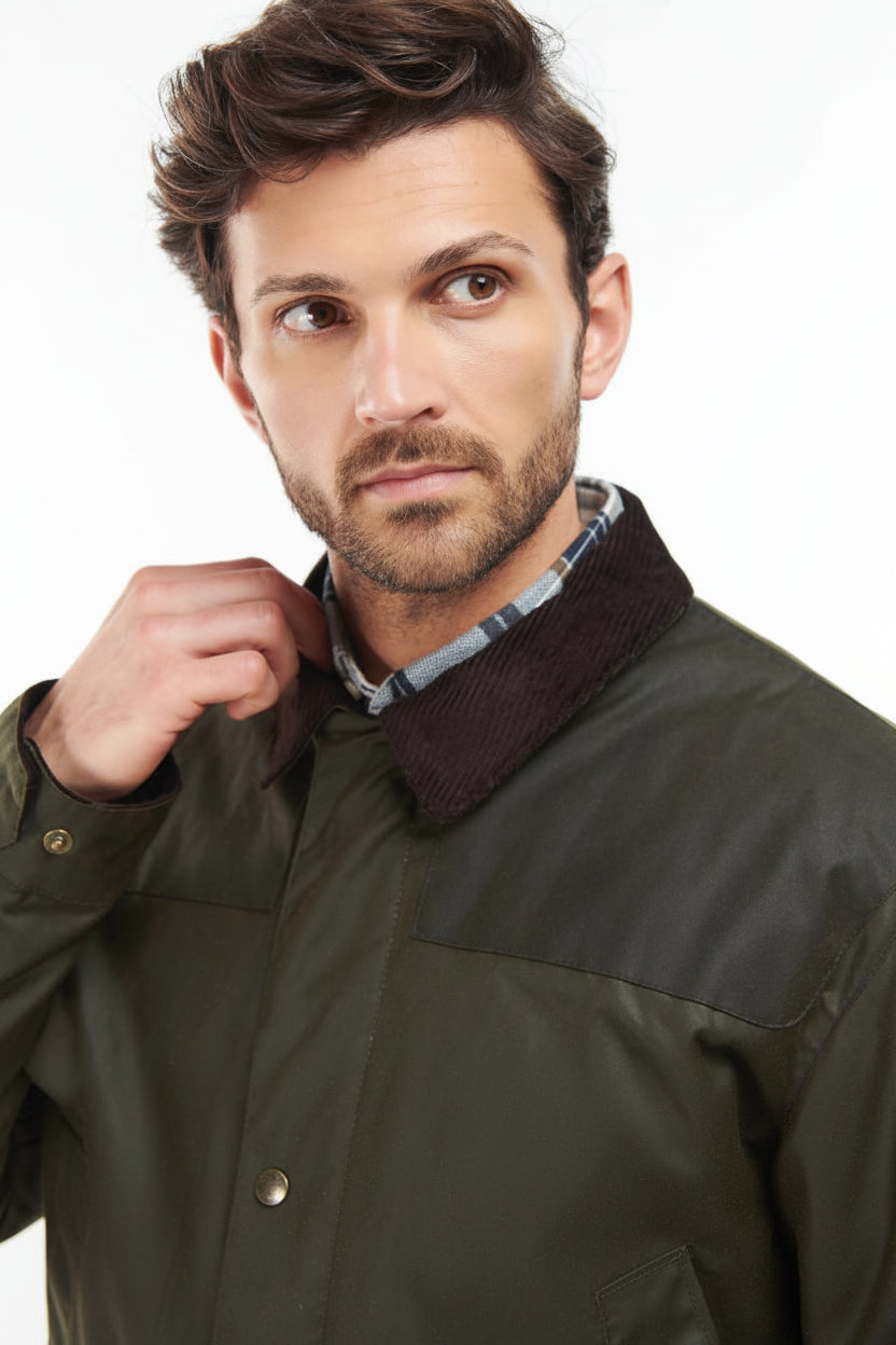 Mens Wax Jacket - Olive