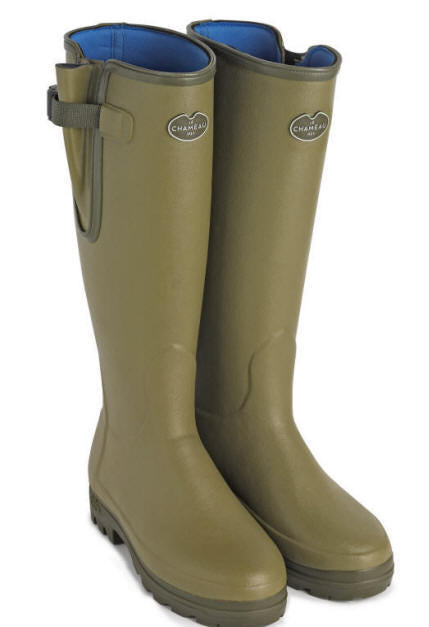 Mens Neoprene Lined Wellington Boot - Light Green B200